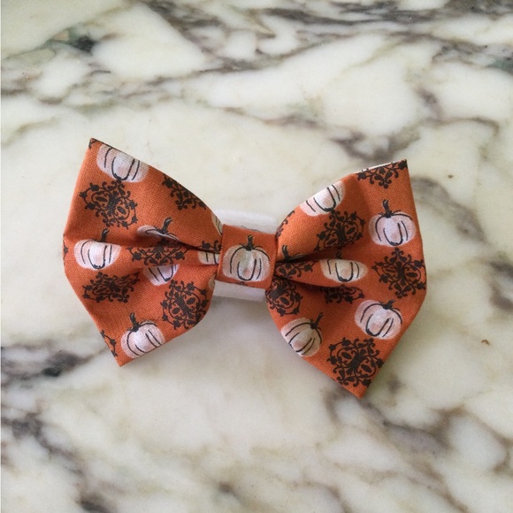 Autumn pumpkin Dog Bow tie